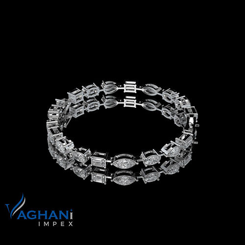 Buy quality stunning diamond Leather bracelet in Surat