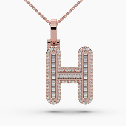 H Alphabet Necklace