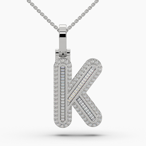 K Alphabet Necklace