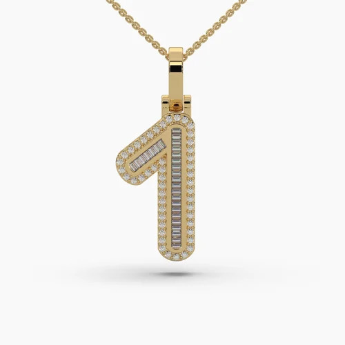 1 Alphabet Gold Letters Pendant