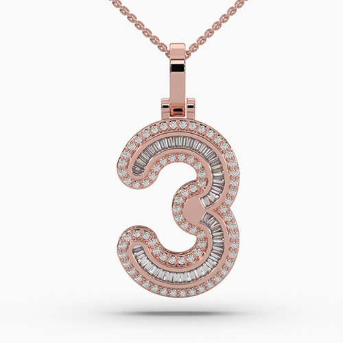 3 Fancy Alphabet Necklace