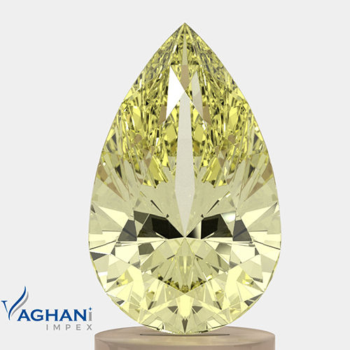 Light Yellow Pear Diamonds Stone