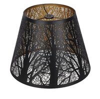 Tree Lamp Shade - Metal, 10x10x8 Inches, Black | Zero Power Consumption, Modern Round Design