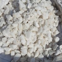 Burnt Dolomite Lumps - High Cao Quality In 30mm To 60mm Size | Snow White Marble, Ideal For Steel, Ceramics, And Landscaping Applications