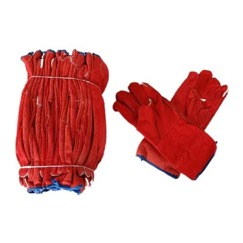 Red Leather Blanket Hand Gloves
