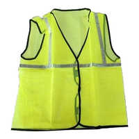 Industrial Safety Jacket - Polyester Fabric, Bright Yellow Color | Reusable, Water-Resistant, Unisex Fit with Adjustable Straps and Multiple Pockets