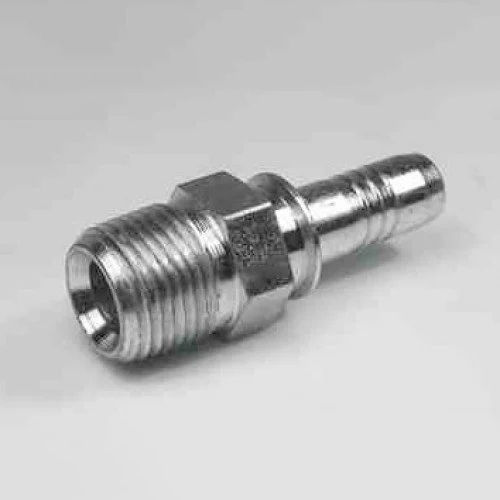 Silver Hydraulic Steel Hose Nipple