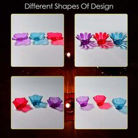MAGICAL REFLECTION DIYA SET WITH 6 ATTRACTIVE DESIGN CUP SET OF 12 PIECES (6320)