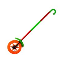 Plastic Single Wheel Push Run toy handle and two lights on wheel. push toy for Kids