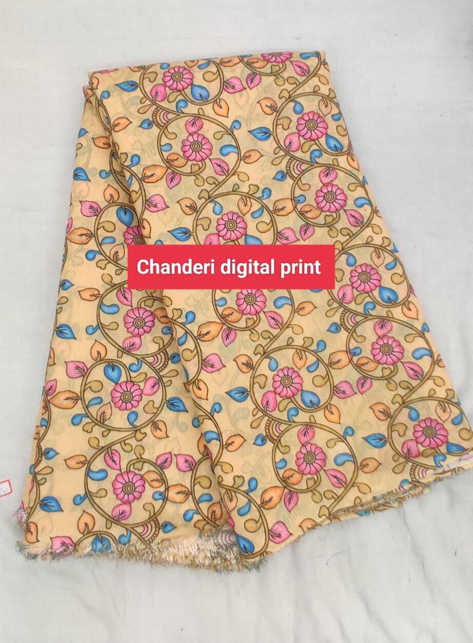 chanderi digital print fabric