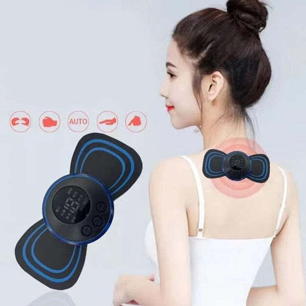 PORTABLE USB NECK MASSAGER ELECTRIC NECK MASSAGER AUTOMATIC MASSAGE ENHANCER MINI CERVICAL MASSAGER EMS LYMPHATIC DRAINAGE MASSAGE WITH CABLE (6204)