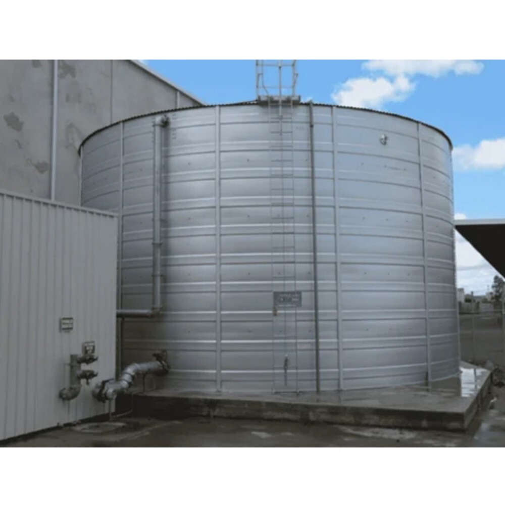 Industrial Zinc Aluminium Water Storage Tank - Zinc & Aluminium Composition, Multiple Sizes Available, Silver Finish, Leak-Proof Design
