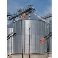 Flat Bottom Storage Silos - Color: Silver