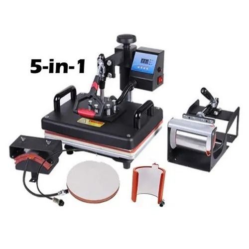 5 In 1 Heat Press Machine - Color: Black