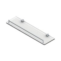 Silver Rg Glass Bathroom Shelf With Rail H2o