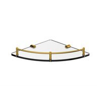 Gold Corner Glass Shelf With Rail H2o