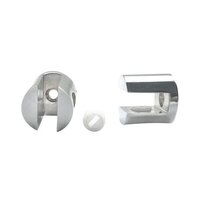 Bracket For 5 To 8mm Shelf-h2o - Brass 22mm X 22mm, Polished Silver & Gold Pvd Finish | Screw Connection, Glossy Surface Design