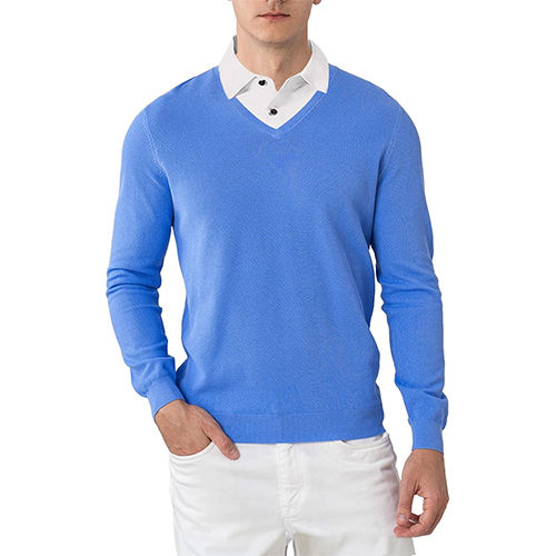 Blue Light Weight Pullover Sweater