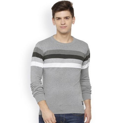 Grey Men Pullover Sweater