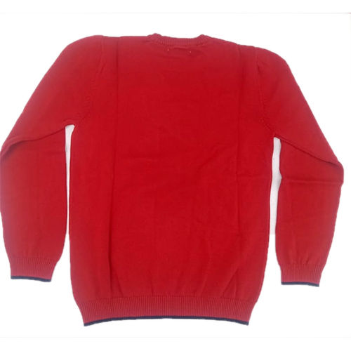 Wool Red Sweater Back