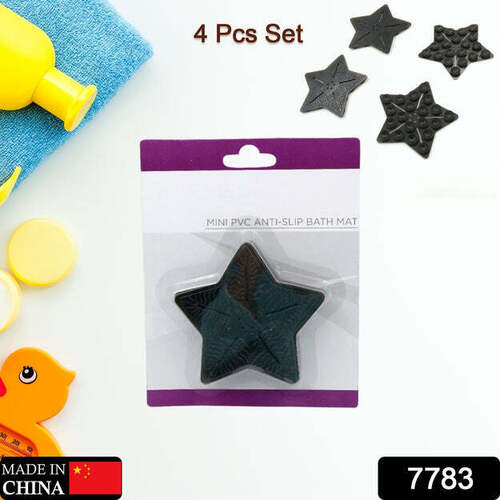 Mini PVC Anti-Slip Bat Mat Baby Non Slip Safety Shower Mats Leaf Shaped 4 Pc Set