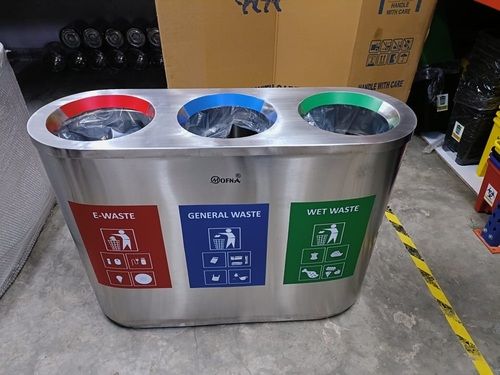 Stainless Steel Trio Dustbin