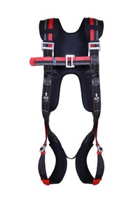 Full Body Adjustable Harness Safety Belt - Color: Black And Red