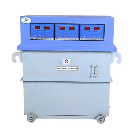 Rayvolts Power 10 kva Servo Voltage Stabilizer Oil Cooled Three Phase input 340 V output 415/415 VAC