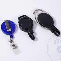 Plastic Id Badge Holder - High-grade Durable Plastic, Standard Size, Sleek Round Design - Modern Accessory For Professional Use, Secure Id Display