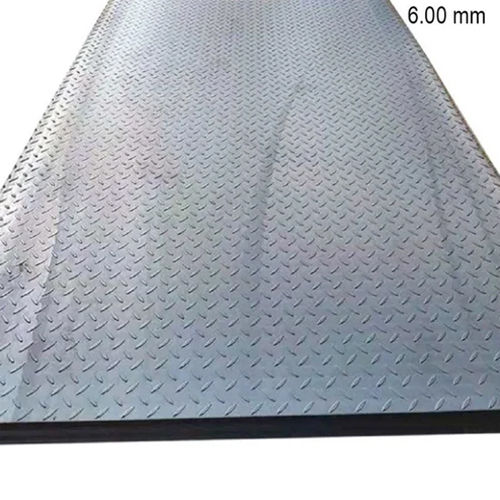 Mild Steel Chequered Plate - 6 mm Thickness | IS 3502 Grade, Customizable Weight, Ideal for Construction Applications