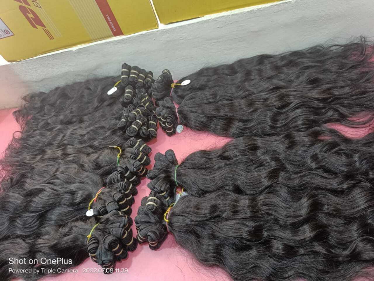Weaving Natural Raw 100% Indian Virgin Wefted Remy Human Hair Bundle