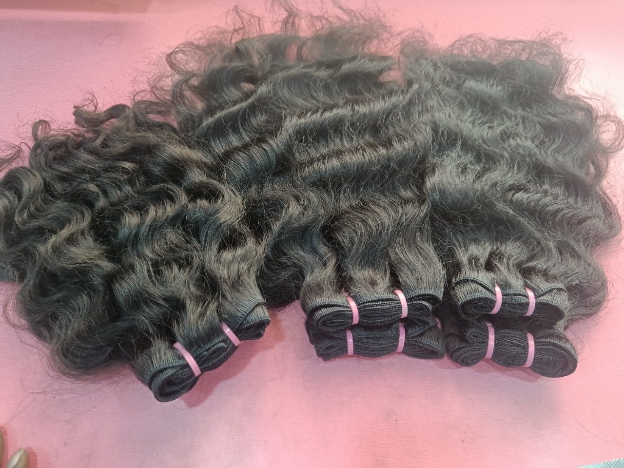 Weaving Natural Raw 100% Indian Virgin Wefted Remy Human Hair Bundle