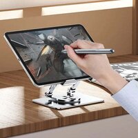 360 Degree ROTATING TABLET STAND METAL ALLOY ADJUSTABLE HEIGHT ROTATION BRACKET (6946)