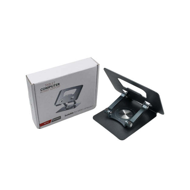 360 Degree ROTATING TABLET STAND METAL ALLOY ADJUSTABLE HEIGHT ROTATION BRACKET (6946)