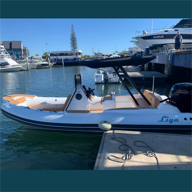 Liya 19ft inflatable fishing boats semi rigid yacht