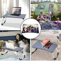 FOLDABLE BED STUDY TABLE PORTABLE MULTIFUNCTION LAPTOP TABLE (7700)