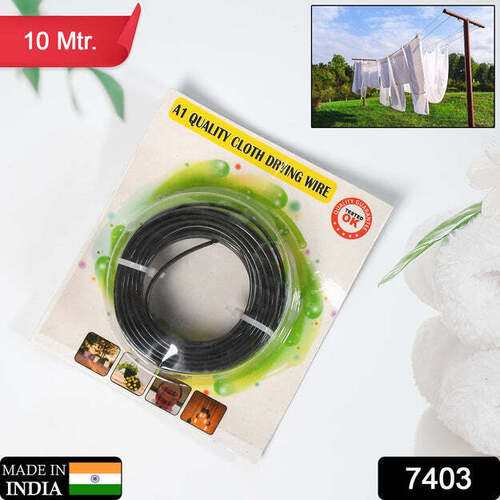 CLOTH DRYING WIRE HIGH QUALITY AGRICULTURE AND GARDENING USE WIRE 10MTR (7403)