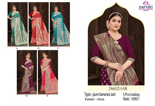Pure Banarasi Silk Jari Work Saree For Wedding-24602