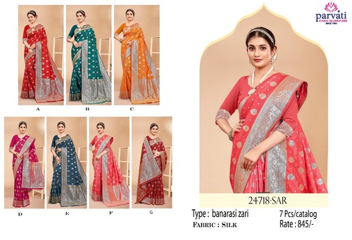 Banarasi Zari Work Silk Saree For Wedding-24718