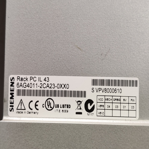 SIEMENS SIMATIC 6AG4011-2CA23-0XX0 RACK PC IL 43