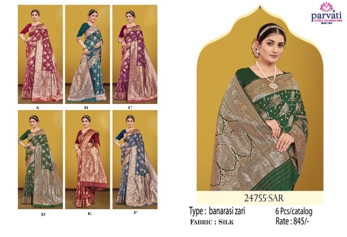 Banarasi Silk Pure Jari Work Saree-24755