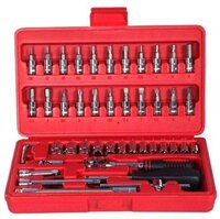 SOCKET 1 4 INCH COMBINATION REPAIR TOOL KIT (RED 46 PCS) 0422