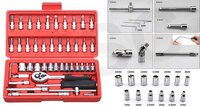 SOCKET 1 4 INCH COMBINATION REPAIR TOOL KIT (RED 46 PCS) 0422