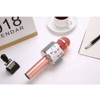 WIRELESS BLUETOOTH RECORDING CONDENSER HANDHELD MICROPHONE BLUETOOTH SPEAKER AUDIO RECORDING KARAOKE WITH MIC (6438)