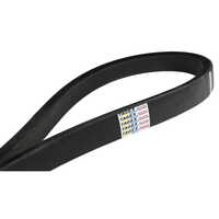 Raw Edge Laminated V Belt - Color: Black