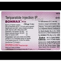 Bonmax Pth 750mcg Solution For Injection - 750mcg Dosage, Man-made Parathyroid Hormone For Osteoporosis Treatment, Stimulates Bone Density Increase