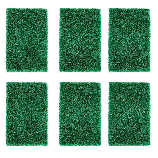 SCRUB SPONGE CLEANING PADS AQUA GREEN (PACK OF 6) 3438