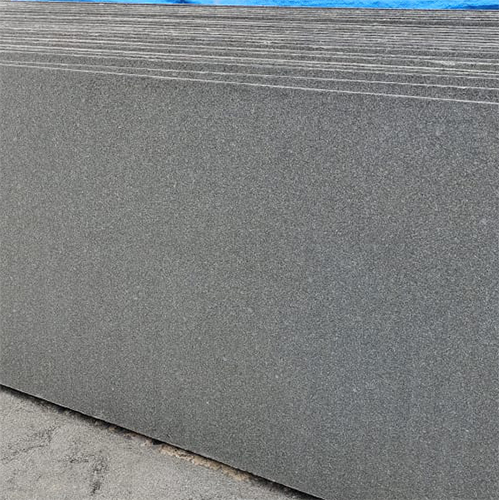 Flamed Jet Black Granite Slab