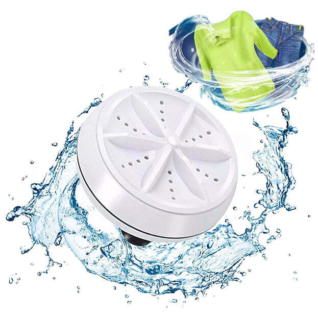 MINI WASHING MACHINE TURBINE WASHING MACHINE DOOR HINGE LIGHTWEIGHT TURBO WASHER WITH USB CABLE FOR HOME (6152A)