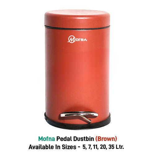 Stainless Steel Brown Pedal Bin - Application: Clinics